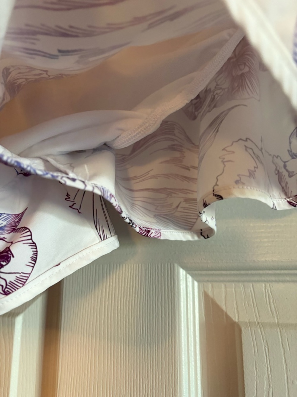 Calia by Carrie Underwood Stay the Path Floral Print White & Purple Women Short - Picture 8 of 10